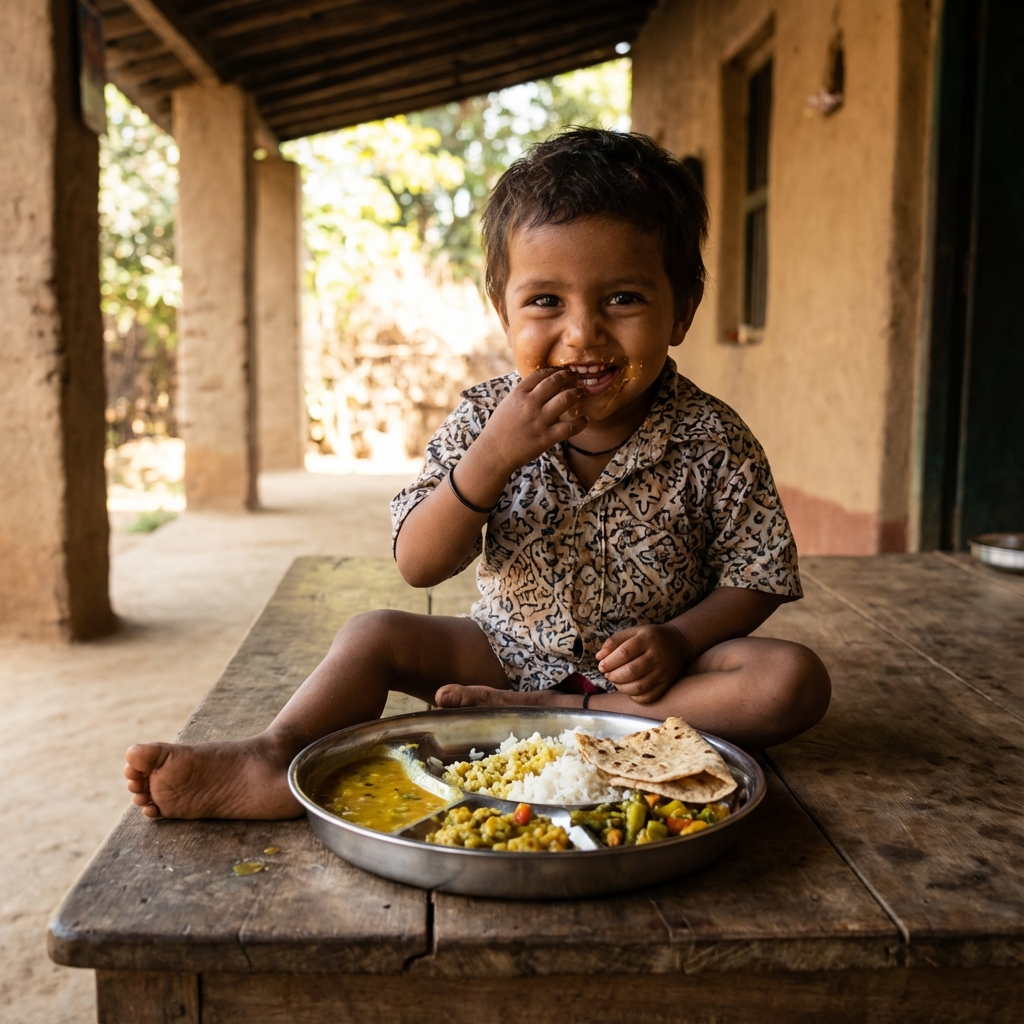 Happy Child Eating